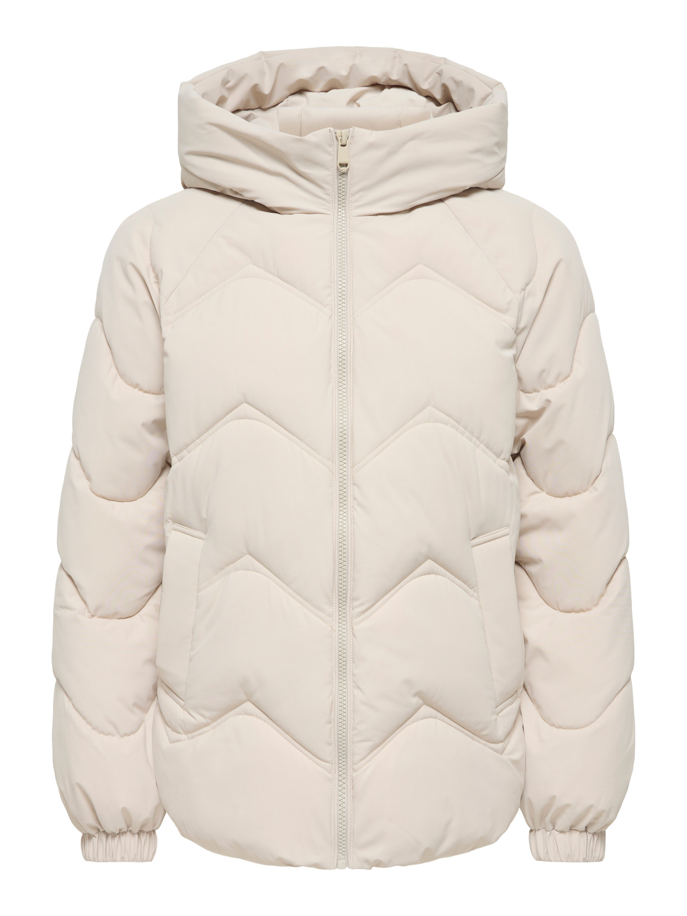 JDYPOWER SHORT HOOD PUFFER OTW HAB Silver Lining