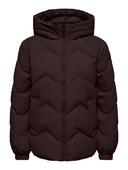 JDYPOWER SHORT HOOD PUFFER OTW HAB Chocolate Torte