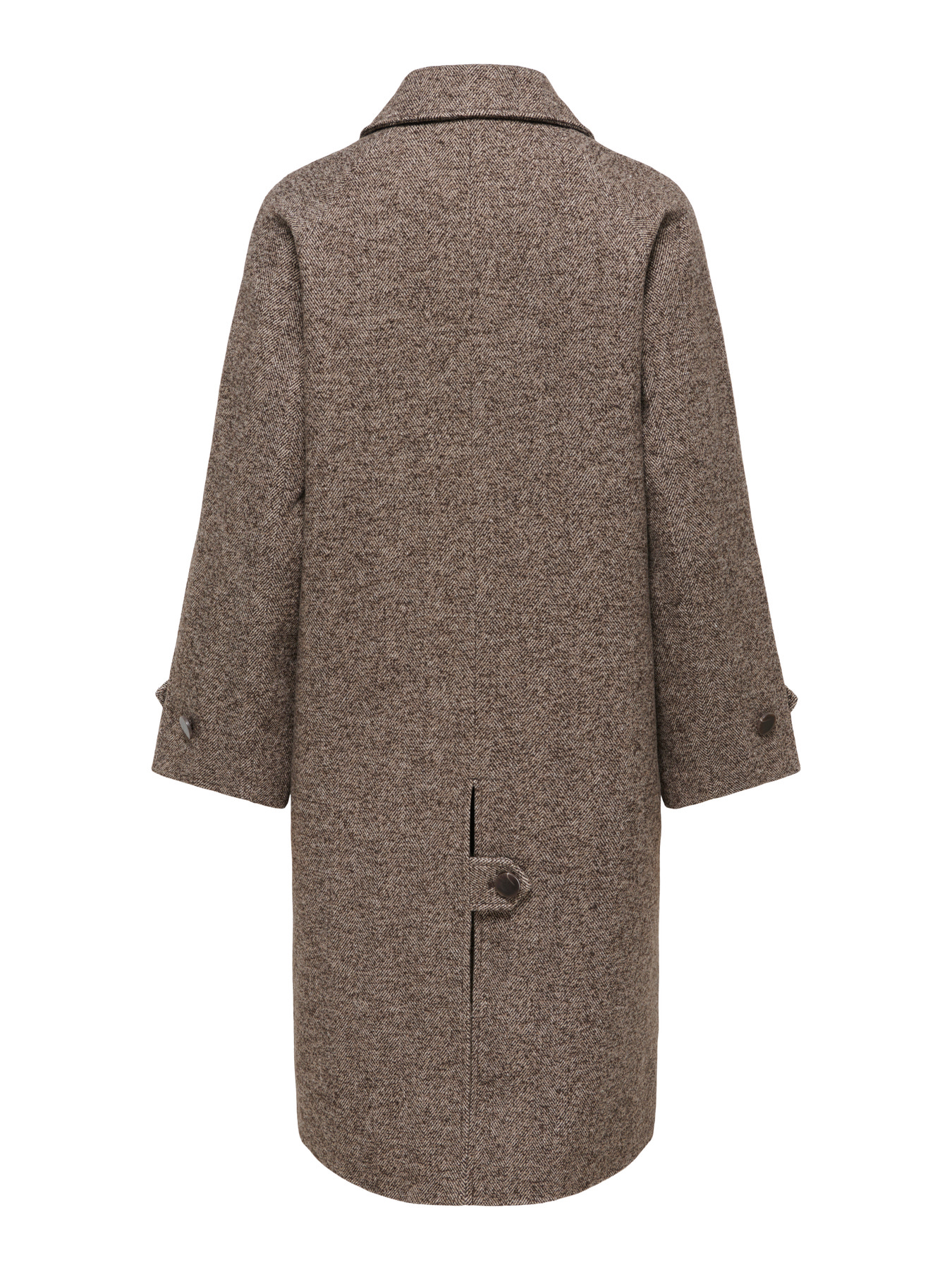 JDYVINGA HERRINGBONE LONG COAT OTW YFM Chocolate Torte HERRINGBONE - 2