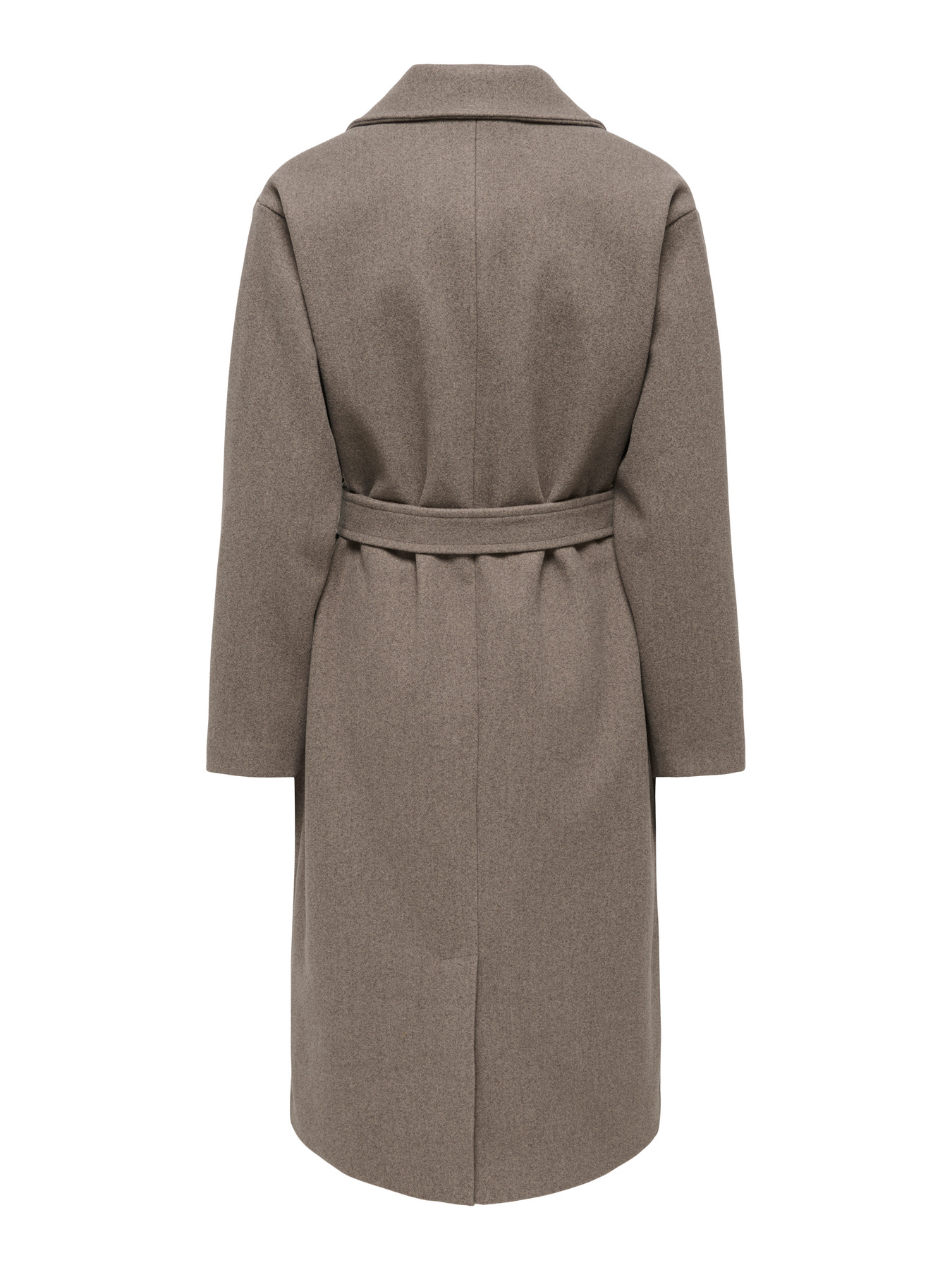 JDYVEGA LONG BELT COAT OTW HAB Walnut BLACK MELANGE - 2