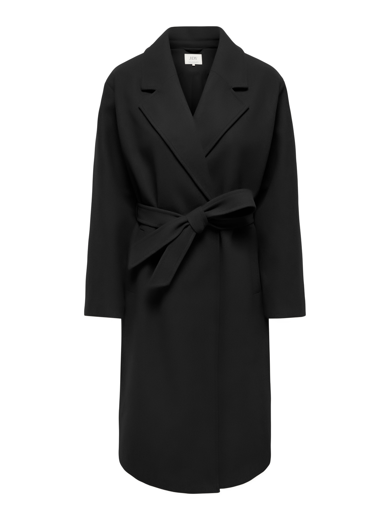 JDYVEGA LONG BELT COAT OTW HAB Black SOLID