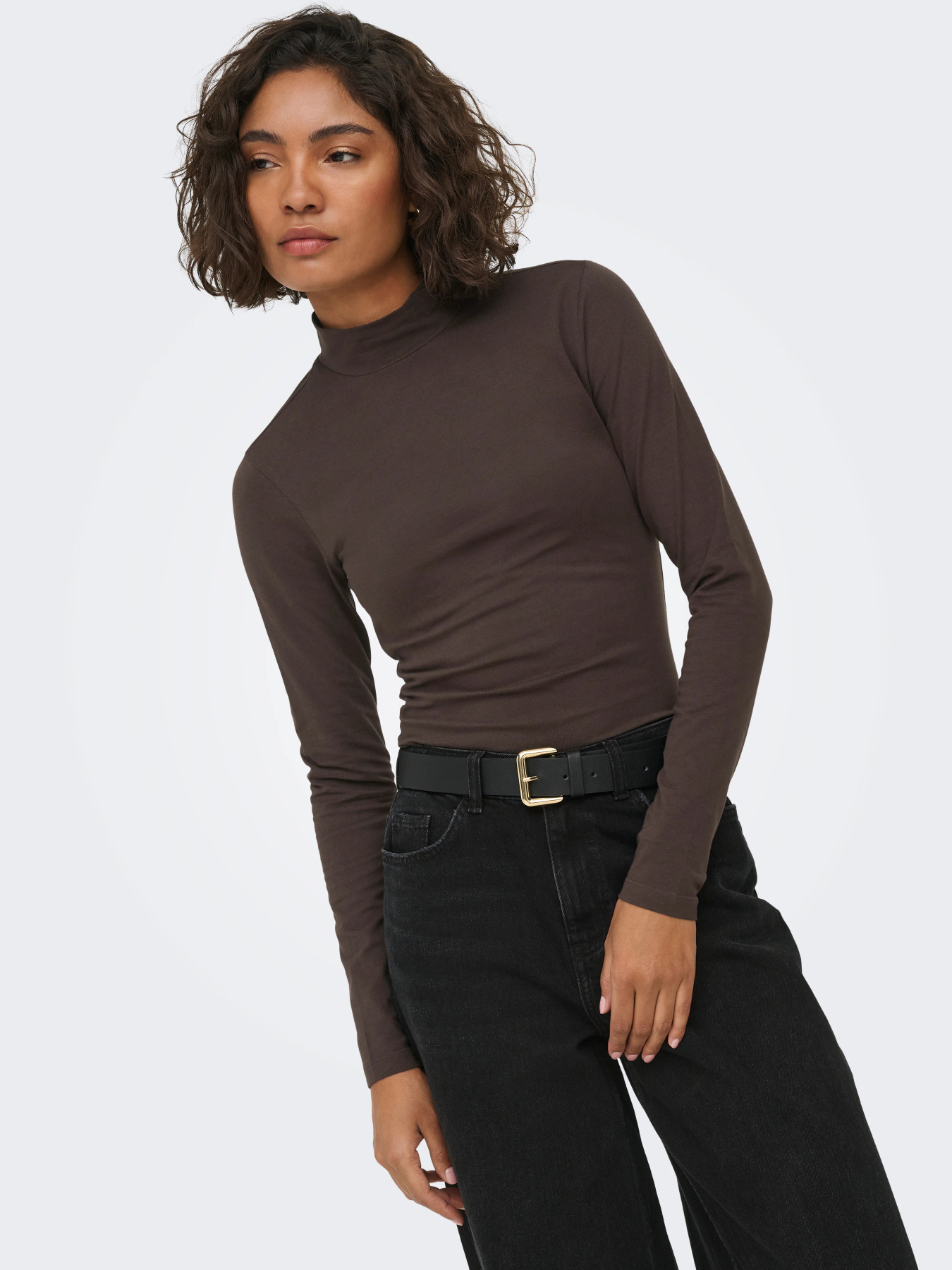 JDYAVA NEW TURTLENECK TOP JRS NOOS Chocolate Torte - 6