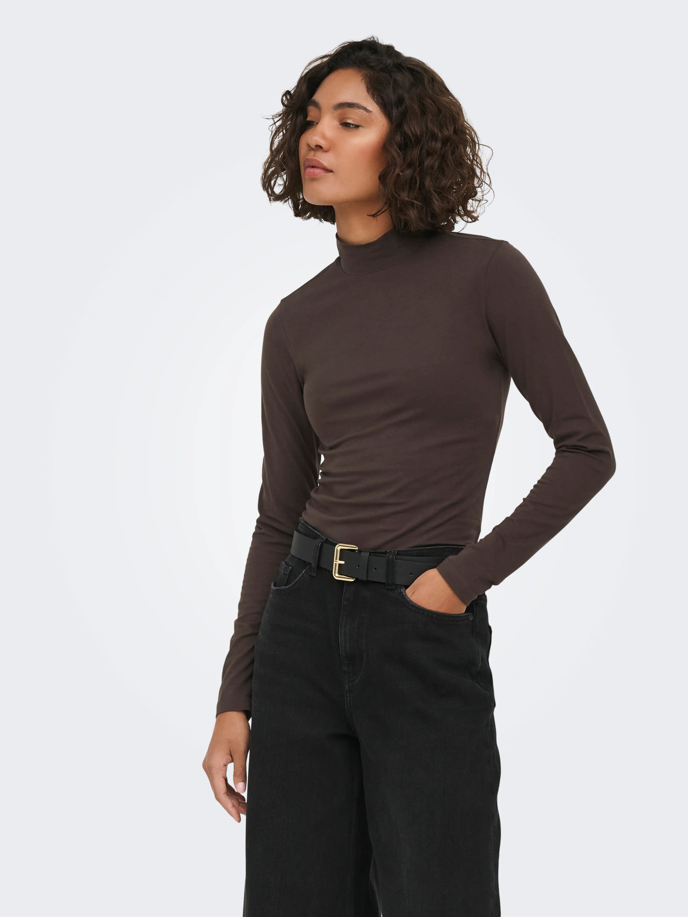 JDYAVA NEW TURTLENECK TOP JRS NOOS Chocolate Torte - 3