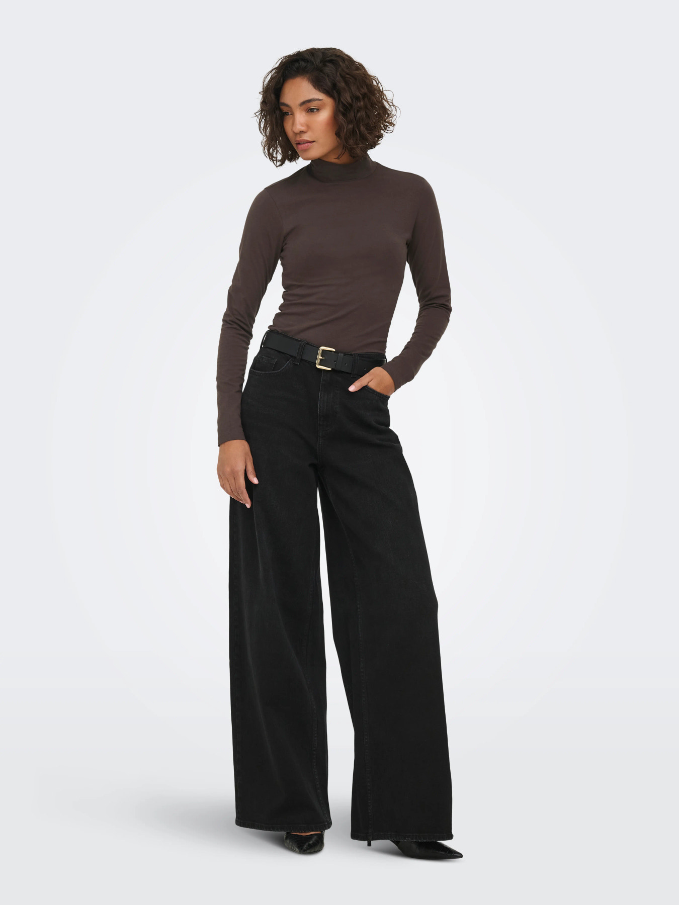 JDYAVA NEW TURTLENECK TOP JRS NOOS Chocolate Torte - 5