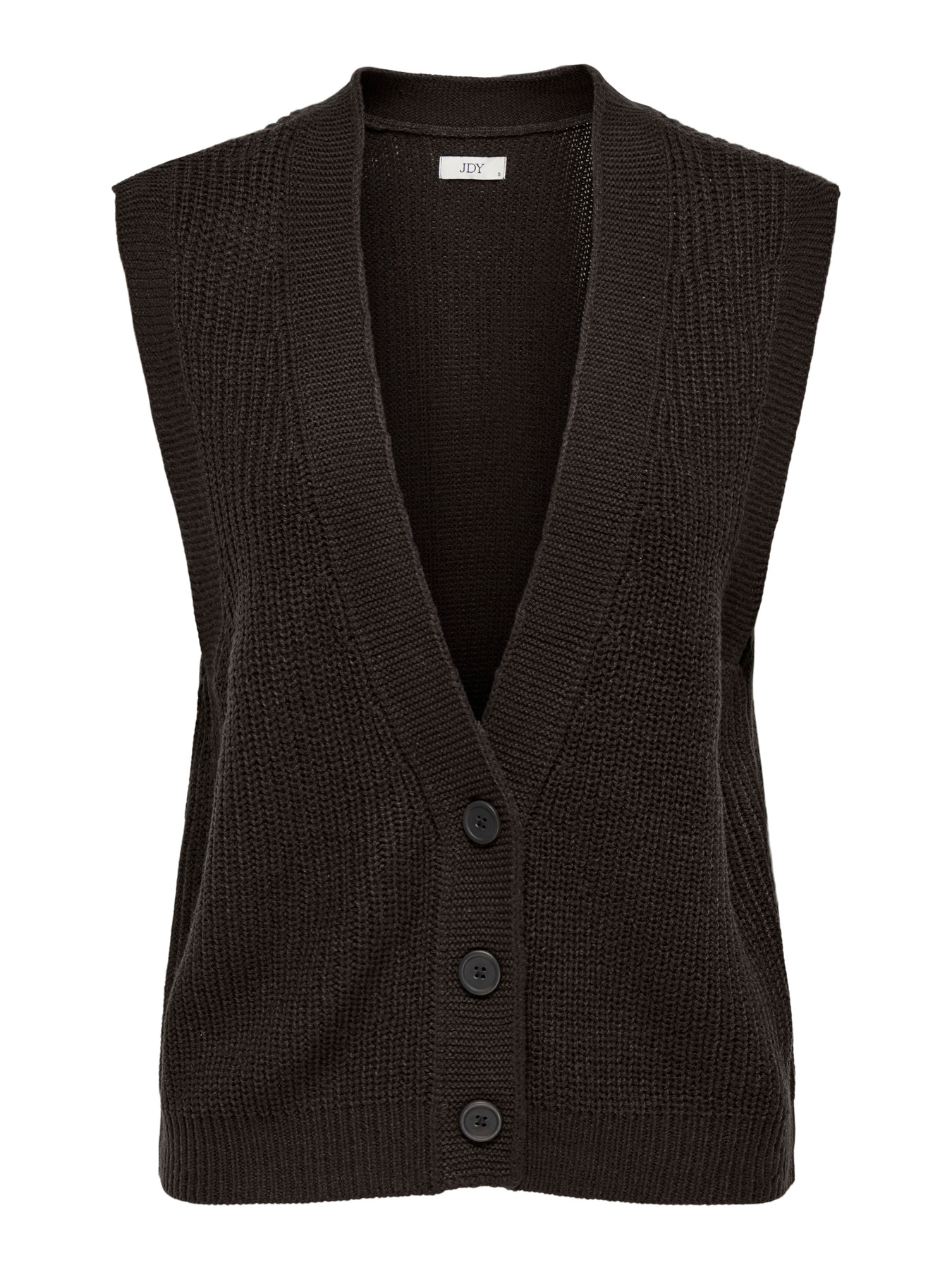 JDYHANA S/L V-NECK BUTTON VEST KNT Chocolate Torte