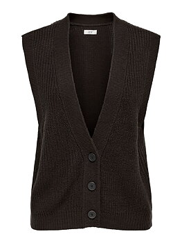 JDYHANA S/L V-NECK BUTTON VEST KNT Chocolate Torte