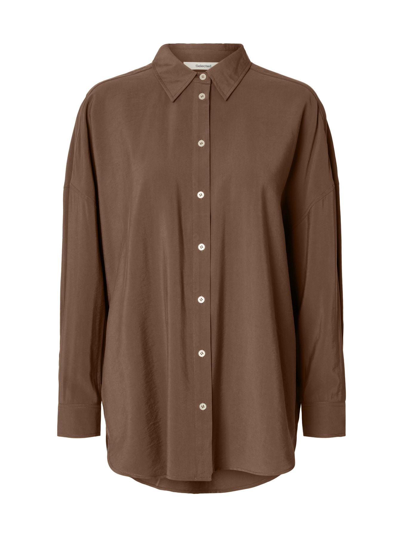 SLWMARY LS OVERSIZED SHIRT Chocolate Chip