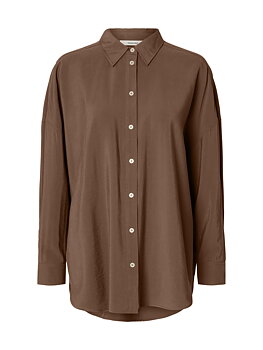 SLWMARY LS OVERSIZED SHIRT Chocolate Chip