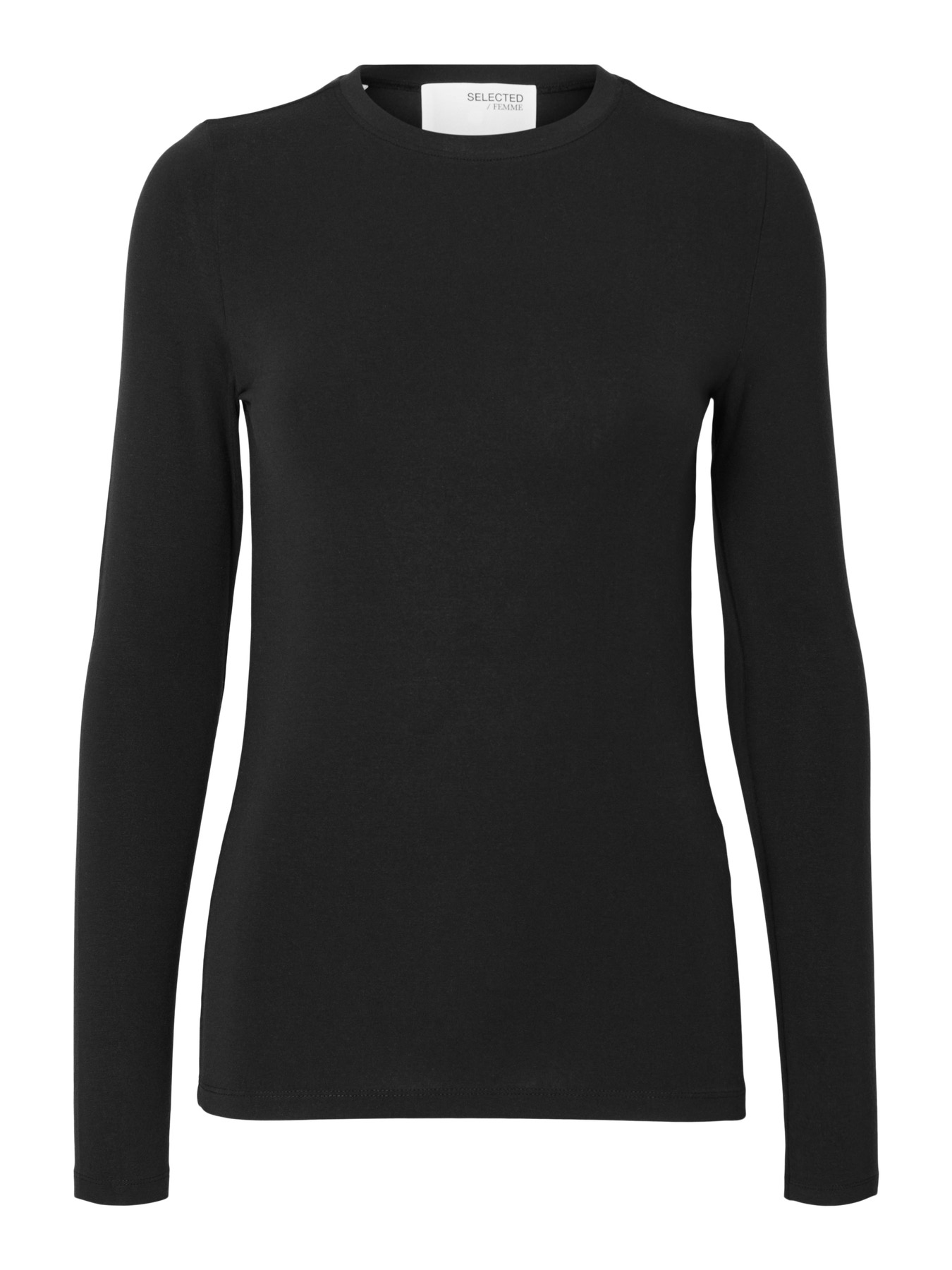 SLWMANJA LS O-NECK NOOS Black