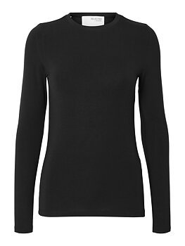 SLWMANJA LS O-NECK NOOS Black