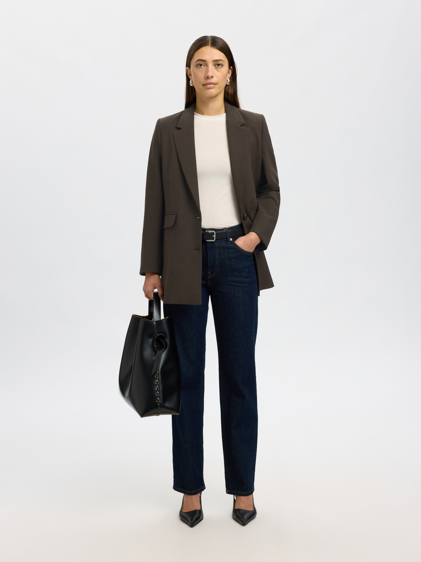 SLWRITA LS RELAXED BLAZER MEL NOOS Delicioso MELANGE - 5