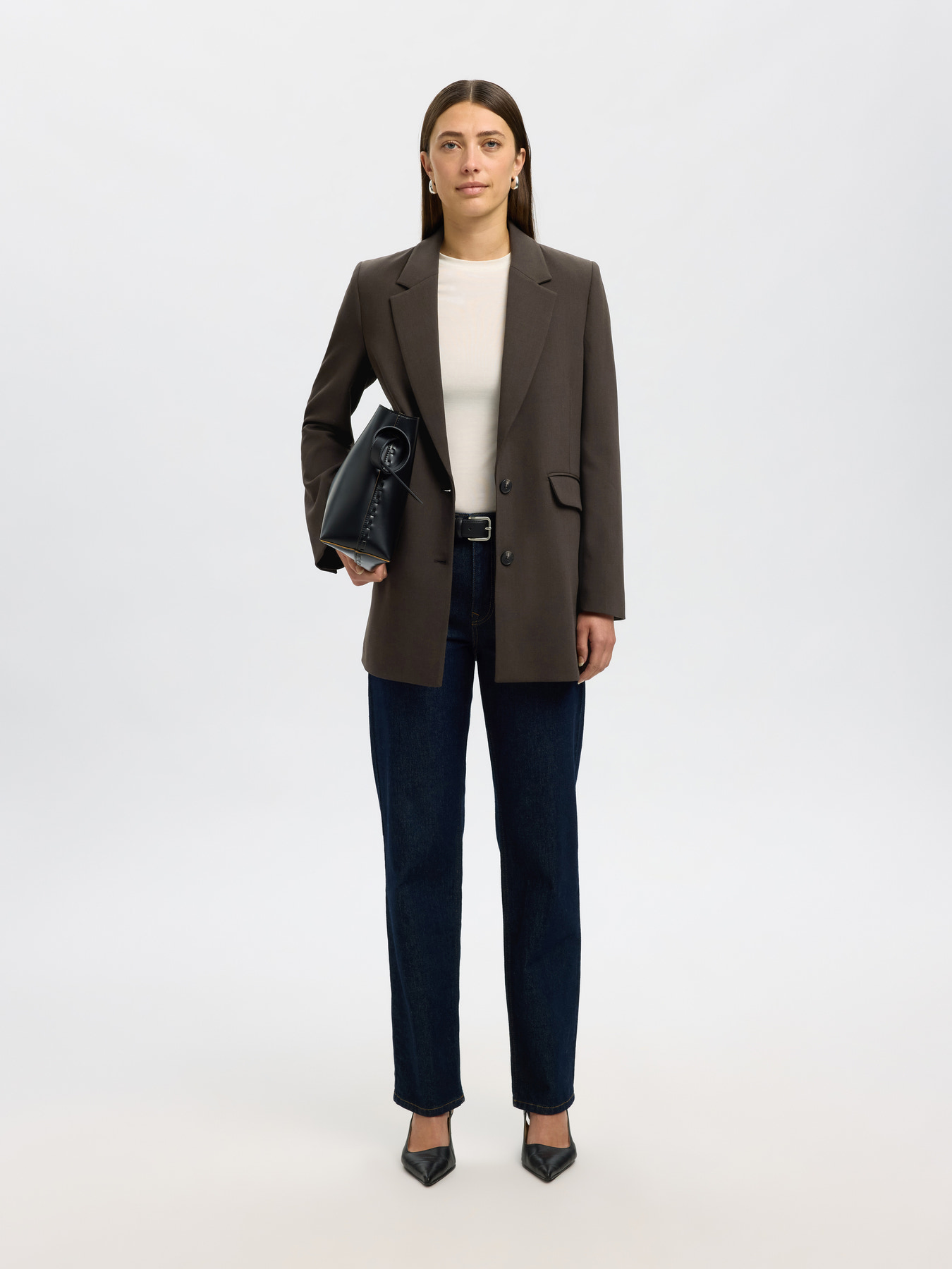 SLWRITA LS RELAXED BLAZER MEL NOOS Delicioso MELANGE - 4