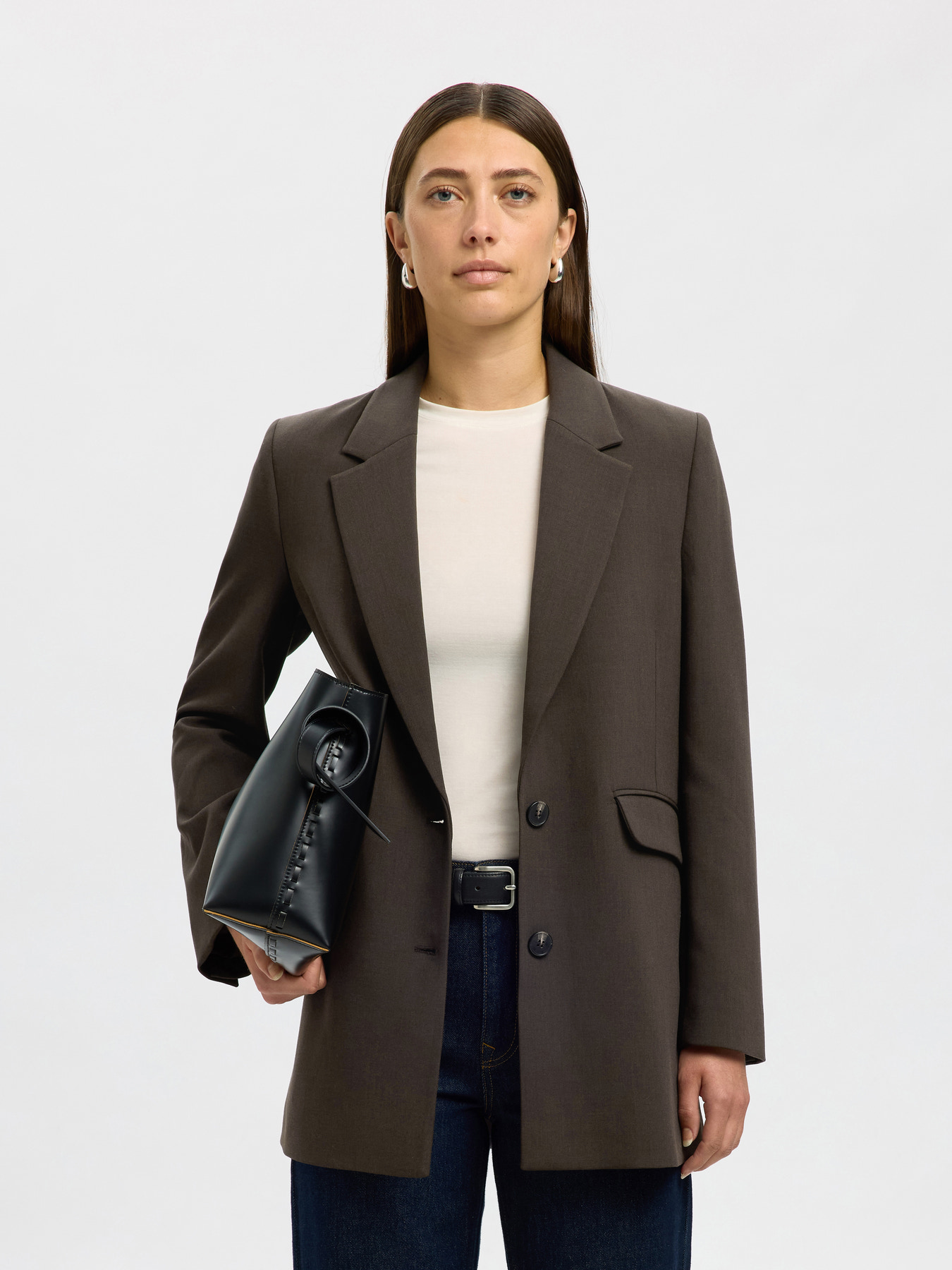 SLWRITA LS RELAXED BLAZER MEL NOOS Delicioso MELANGE - 3