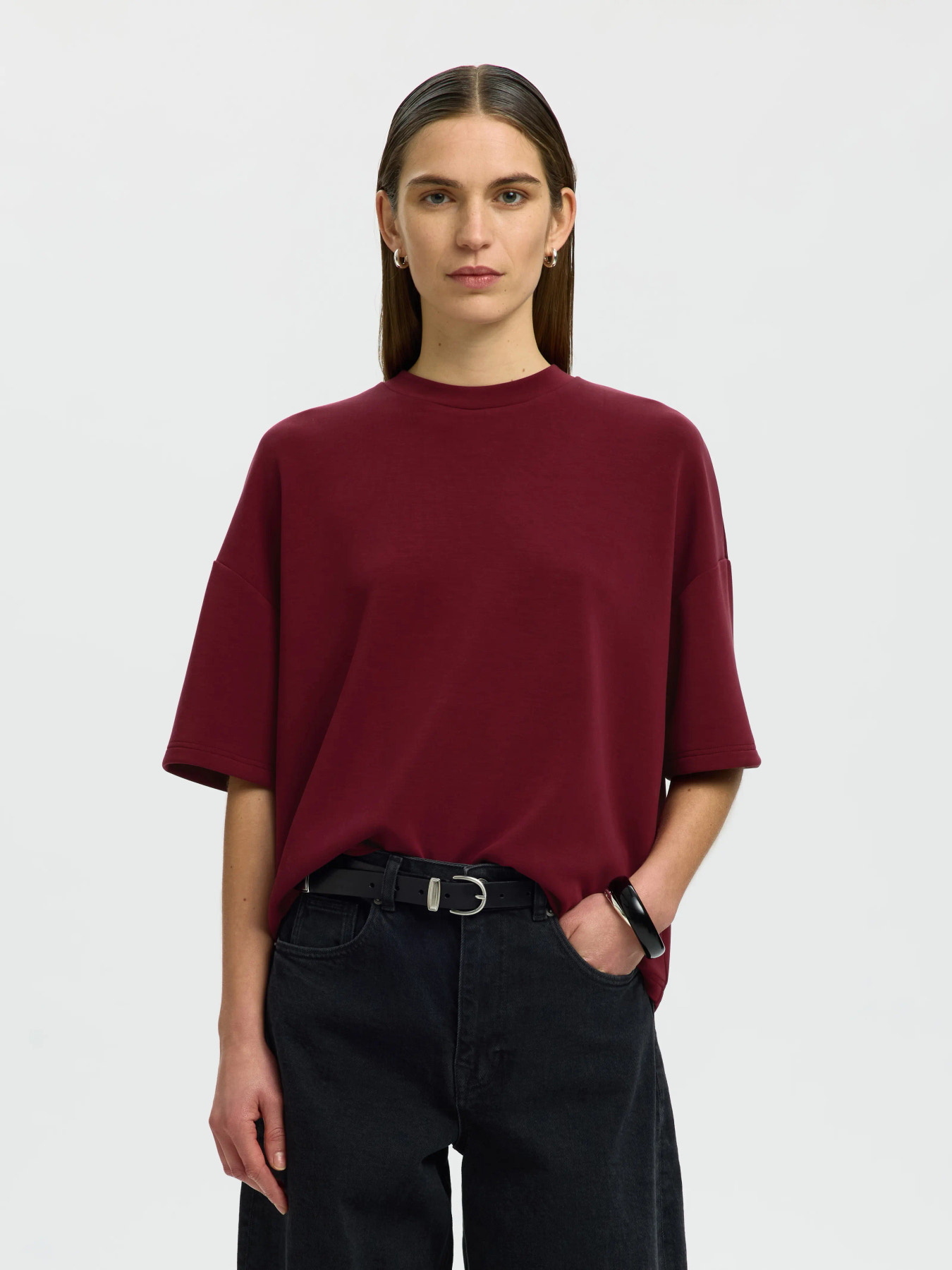 SLWOVERSIZED TENNY TEE NOOS Tawny Port - 3