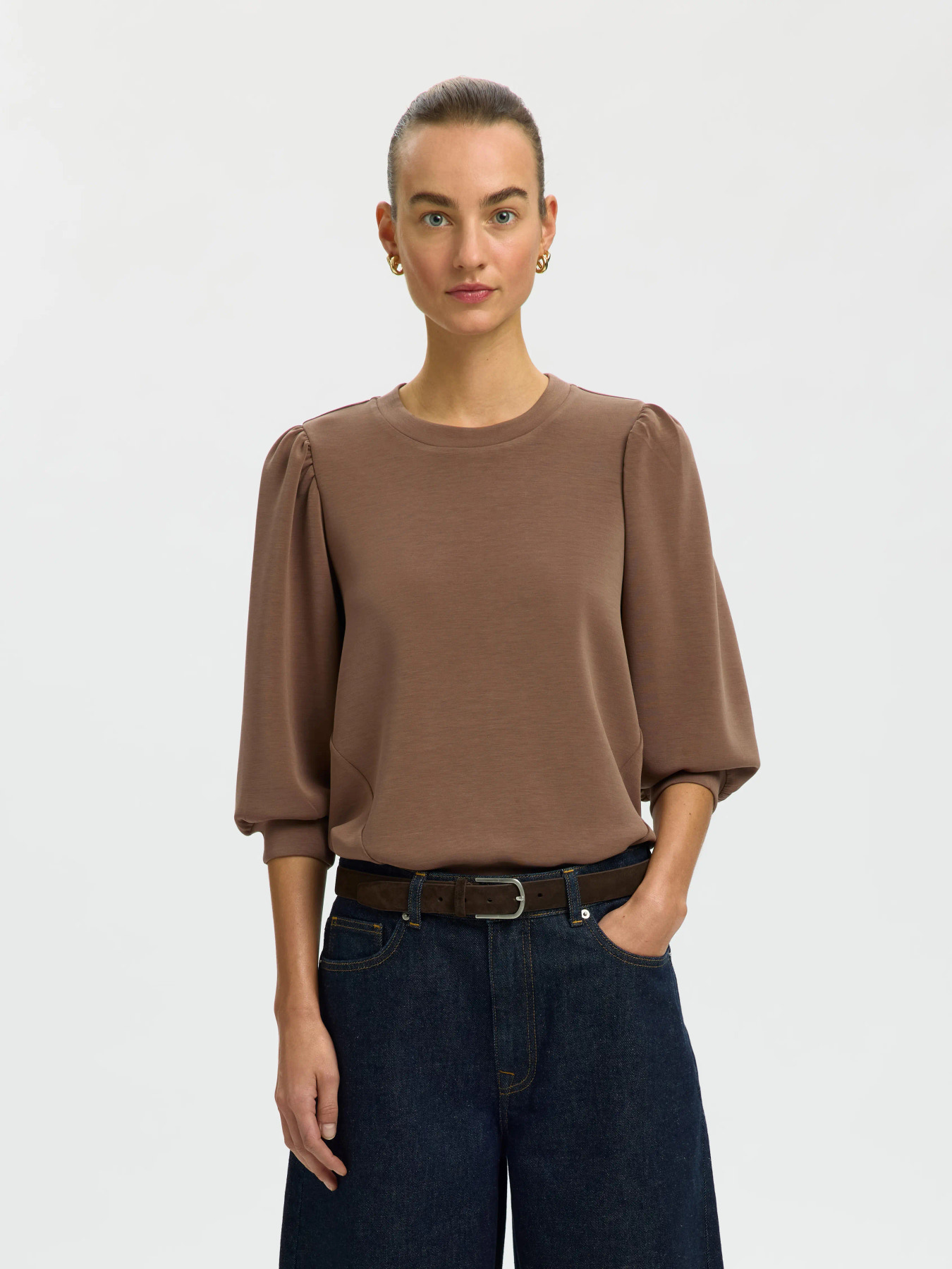 SLWTENNY 3/4 SWEAT TOP NOOS Chocolate Chip - 3
