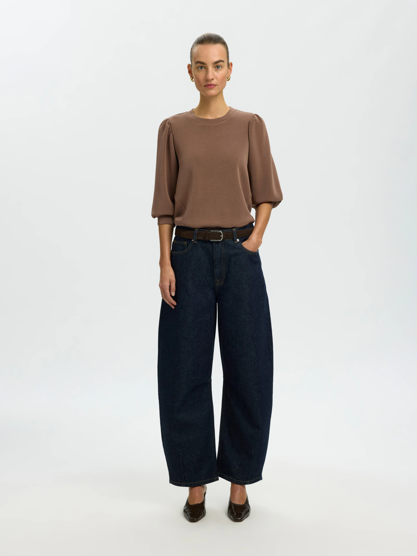 SLWTENNY 3/4 SWEAT TOP NOOS Chocolate Chip - 5