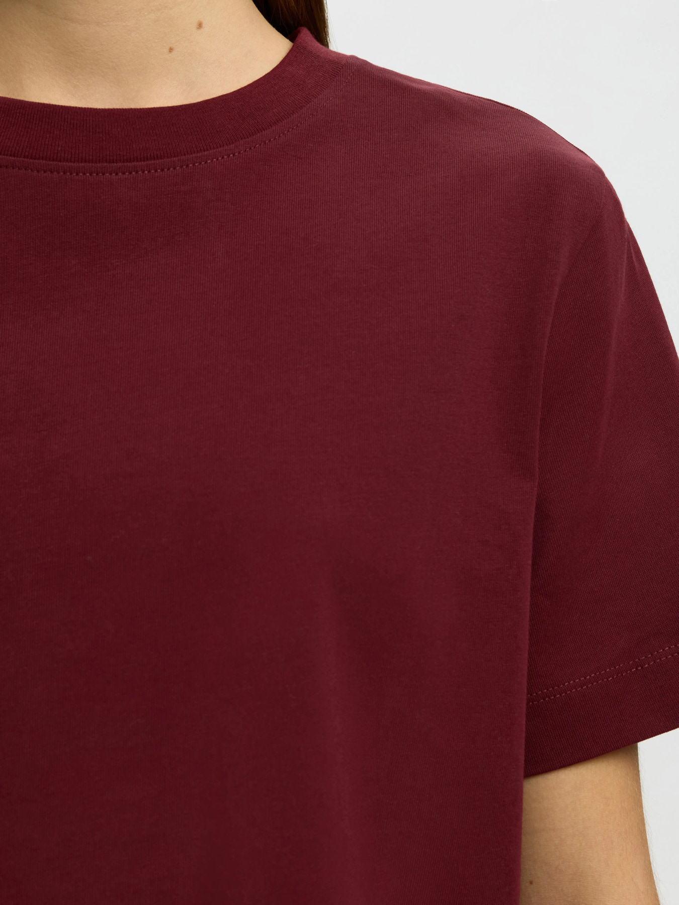 SLWESSENTIAL SS BOXY TEE NOOS Tawny Port - 2
