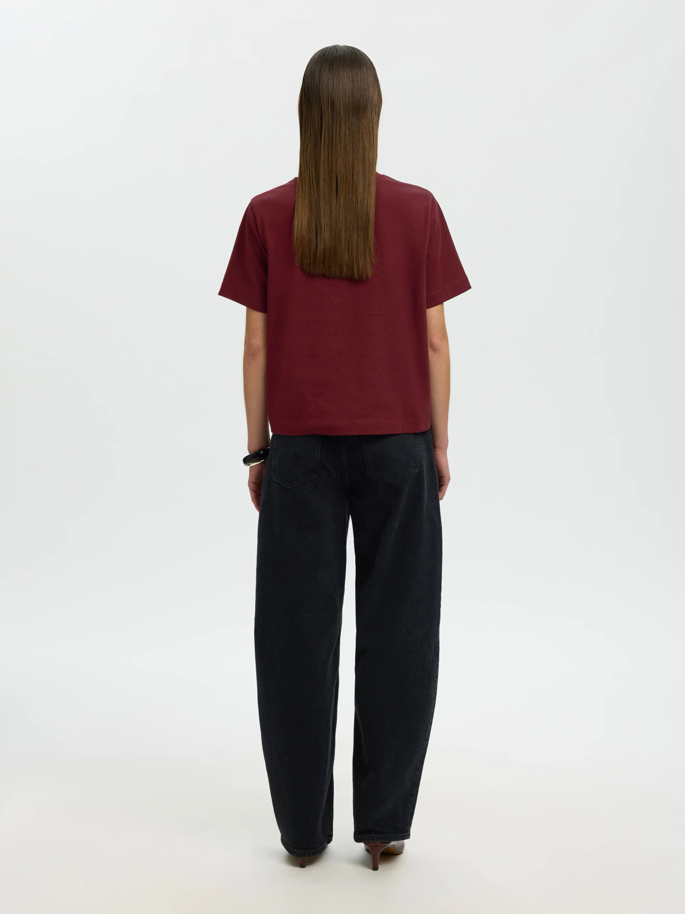 SLWESSENTIAL SS BOXY TEE NOOS Tawny Port - 6