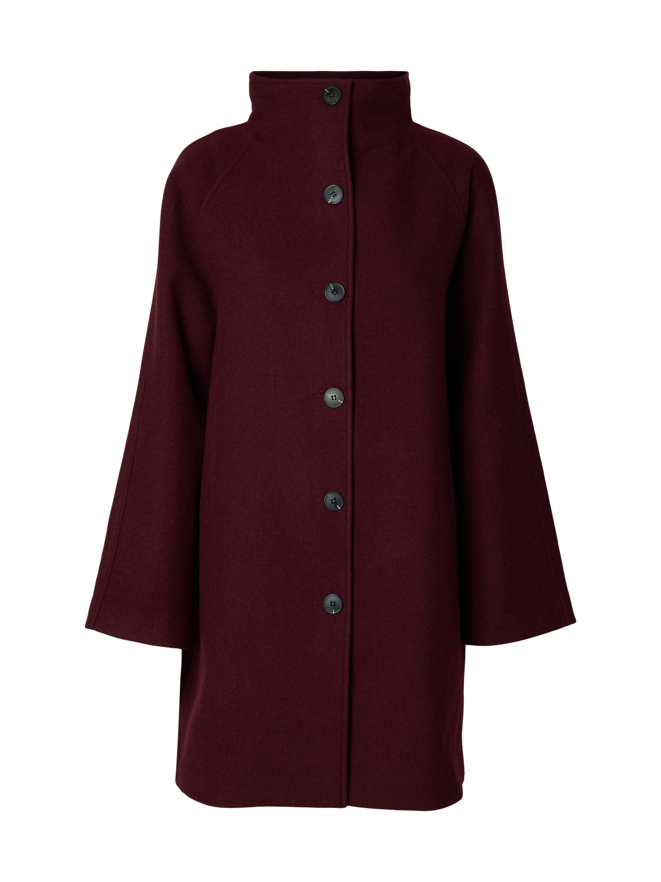SLWZIA-VINNI WOOL BLEND COAT NOOS Tawny Port MELANGE