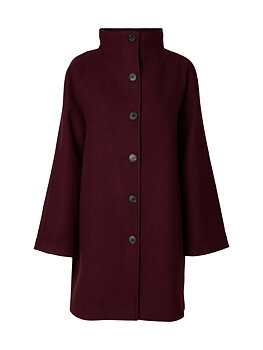 SLWZIA-VINNI WOOL BLEND COAT NOOS Tawny Port MELANGE