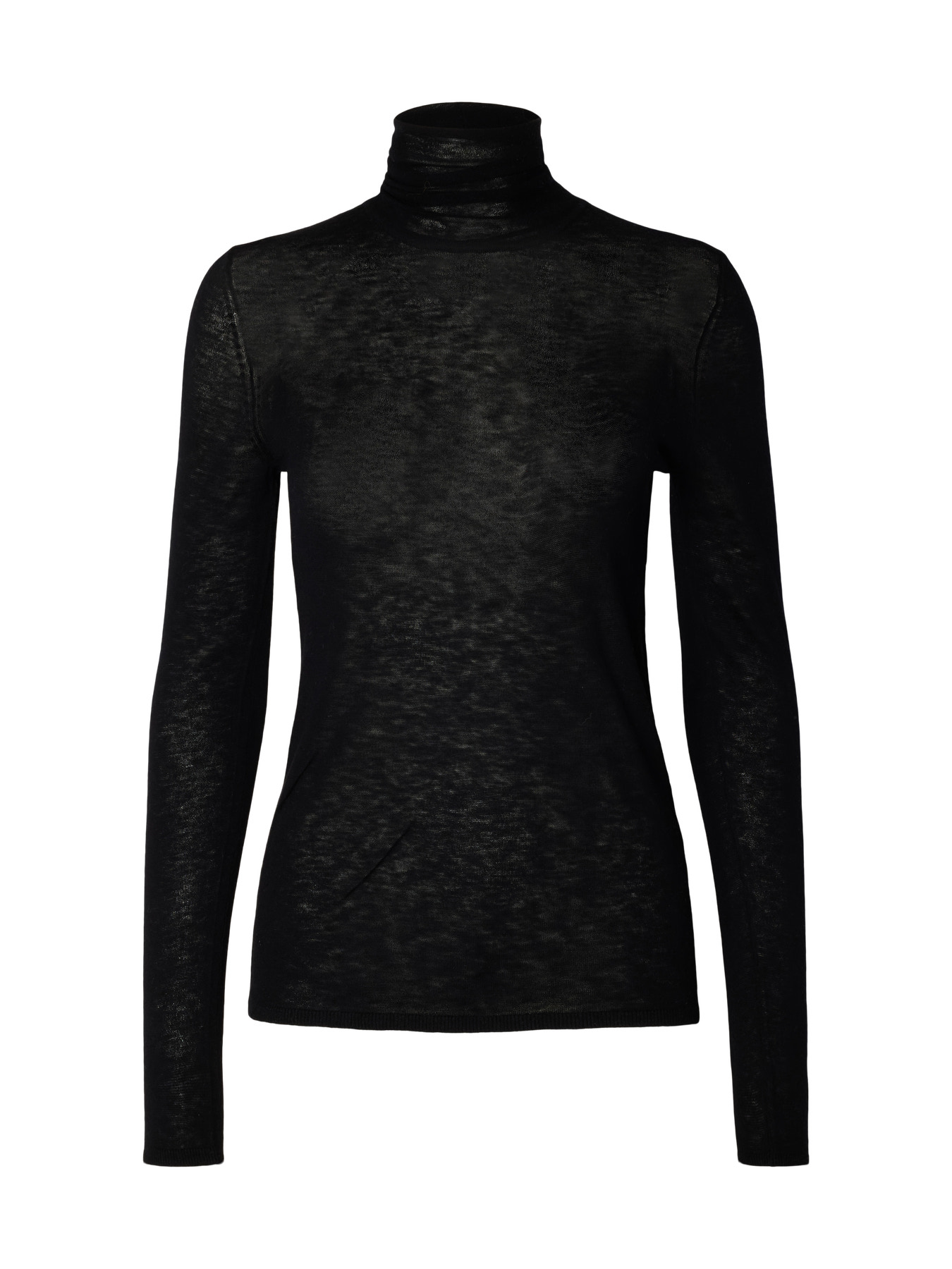SLWVENDY WOOL LS KNIT ROLL NECK NOOS Black