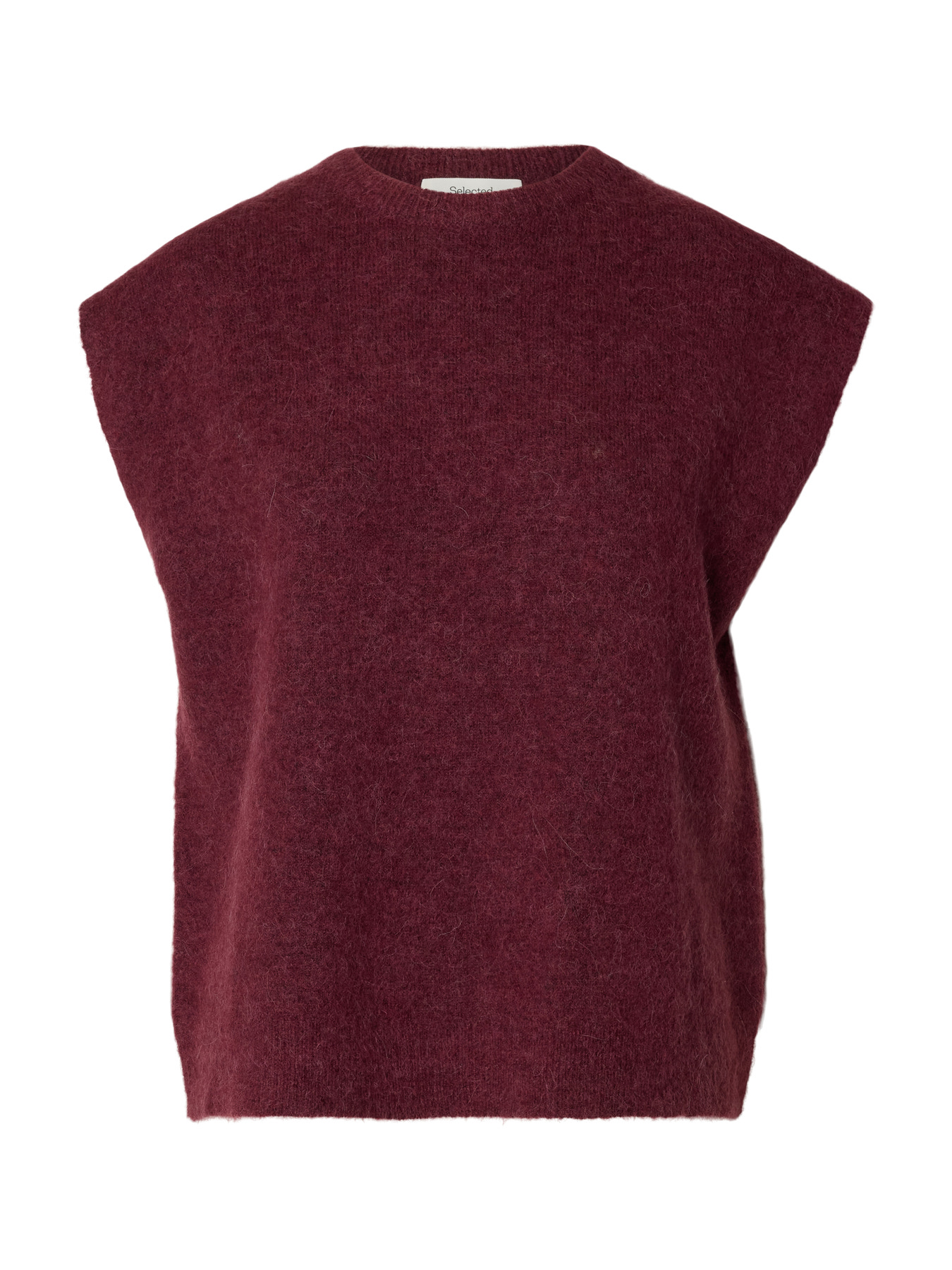 SLWLULU SL KNIT VEST NOOS Tawny Port MELANGE