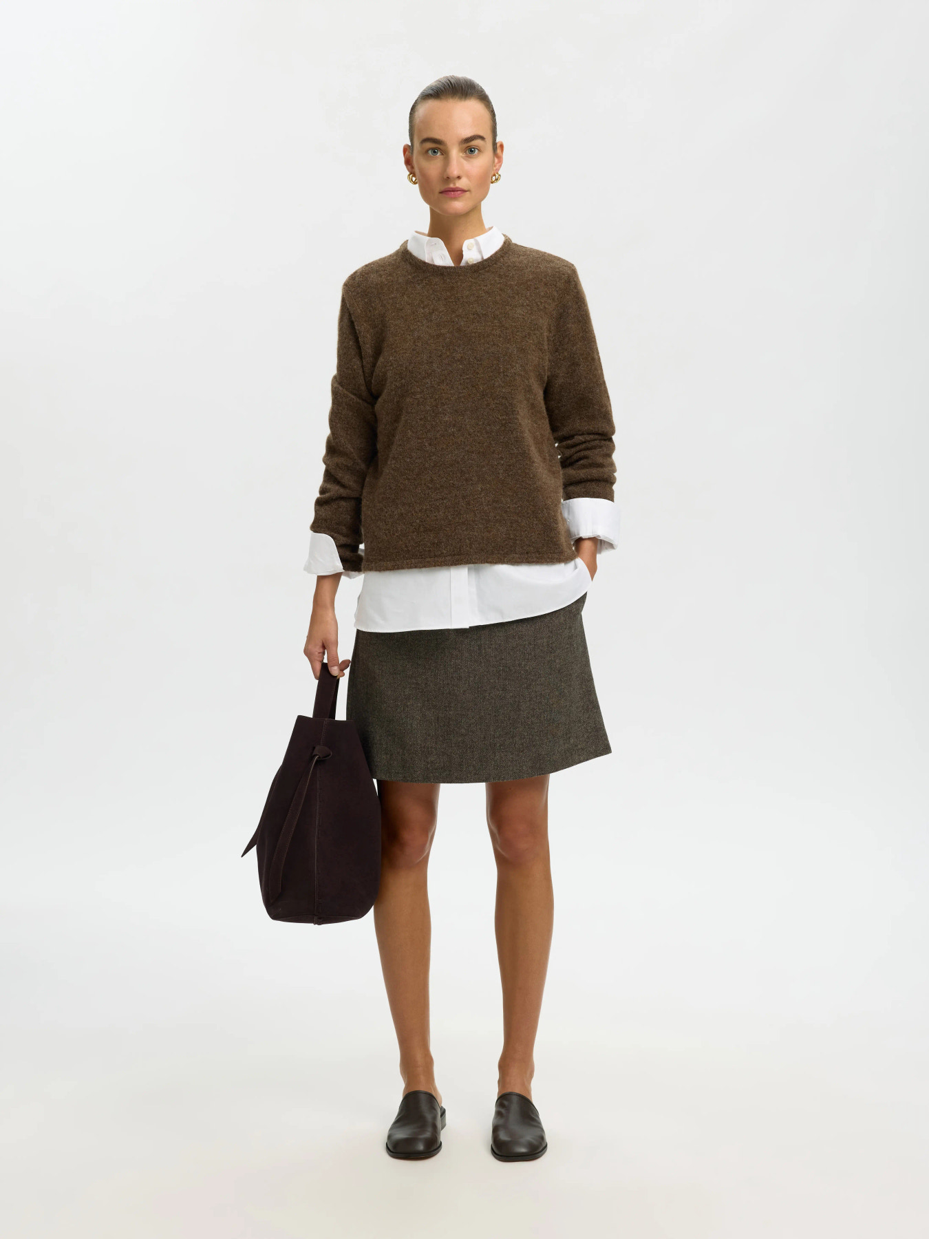 SLWLULU NEW LS KNIT O-NECK NOOS Dachshund MELANGE - 5