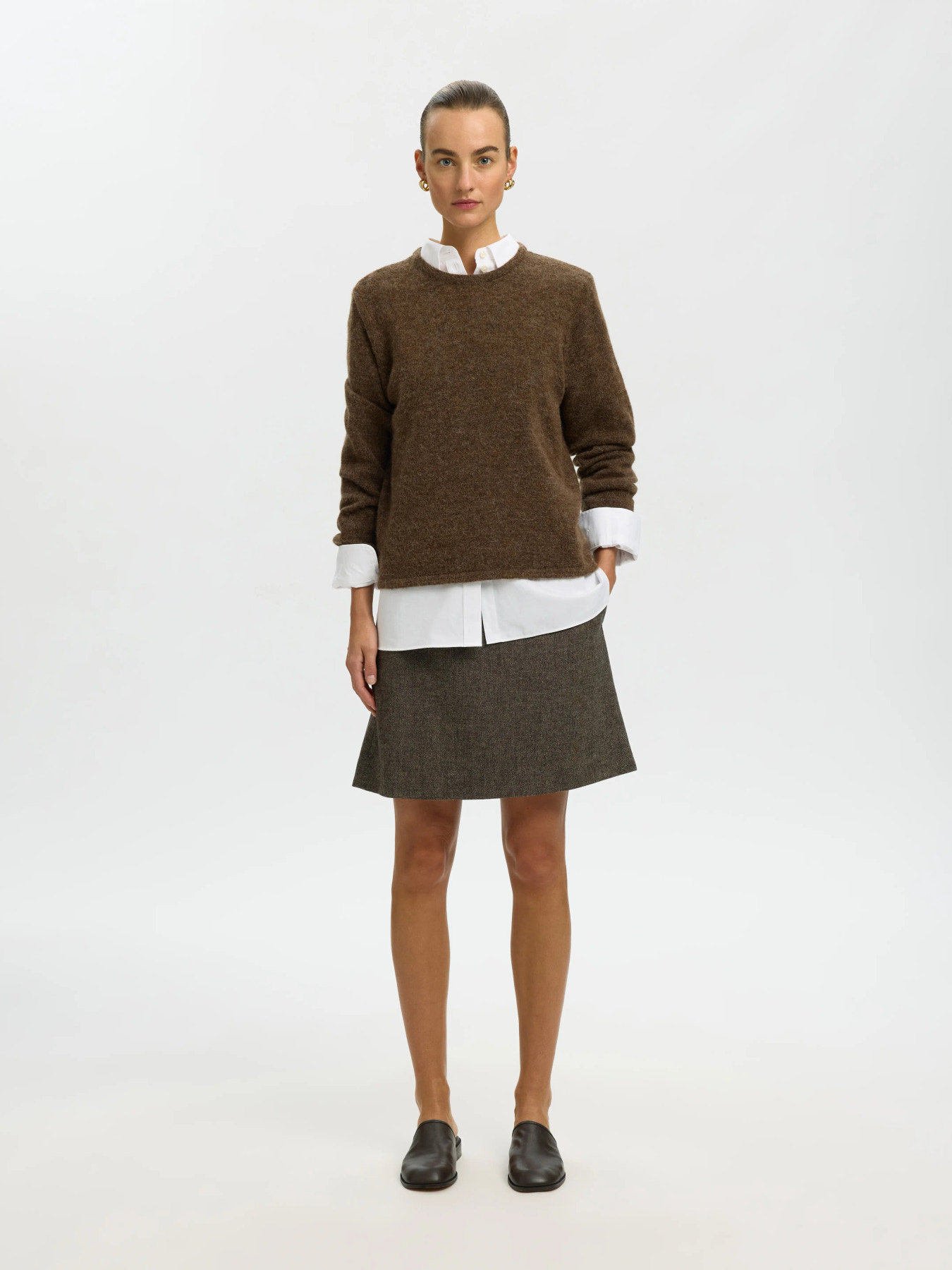 SLWLULU NEW LS KNIT O-NECK NOOS Dachshund MELANGE - 4