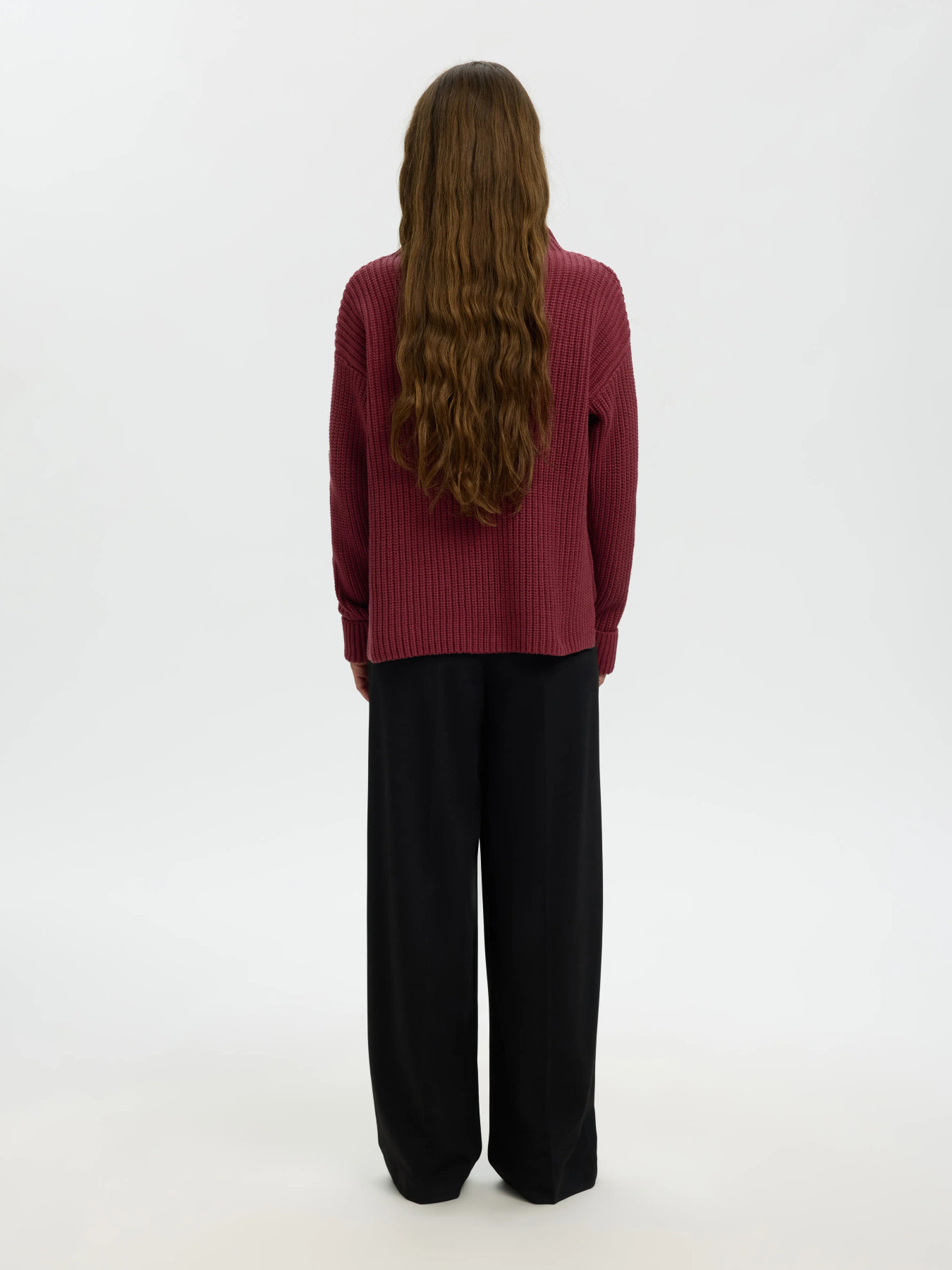 SLWSELMA SUS LS KNIT PULLOVER NOOS Tawny Port - 6