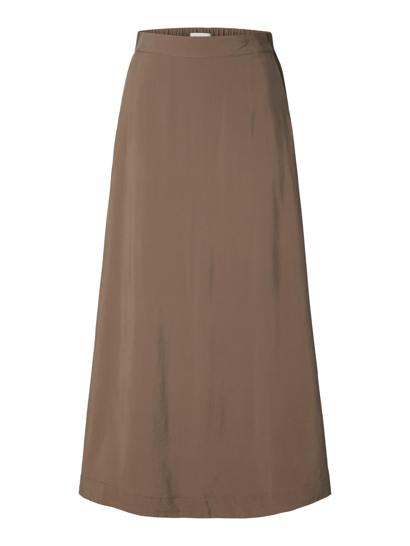 SLWMARY HW ANKLE SLIT SKIRT Chocolate Chip