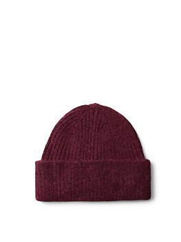 SLWLULU WOOL BLEND KNIT BEANIE NOOS Tawny Port Melange
