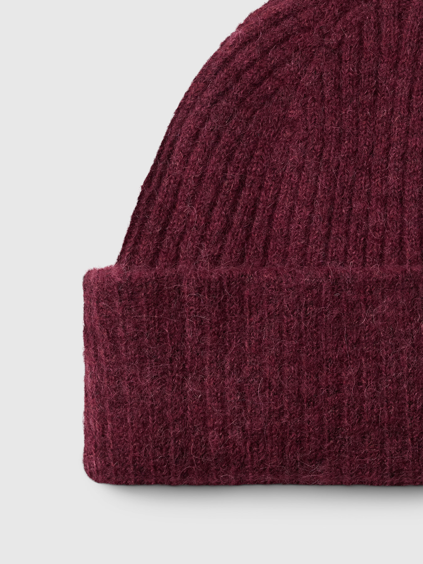 SLWLULU WOOL BLEND KNIT BEANIE NOOS Tawny Port Melange - 3