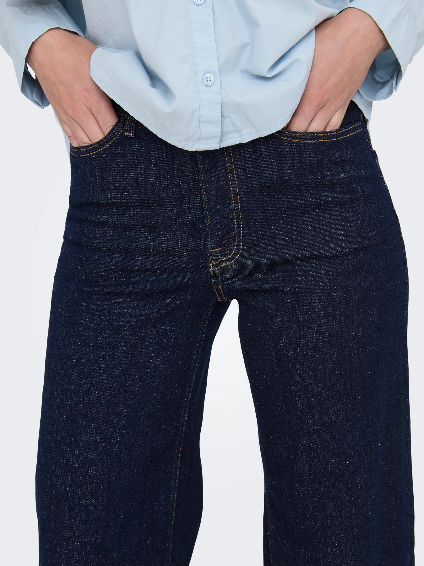JDYFELINA-FINA HW WIDE RINSE JNSDNM NOOS Dark Blue Denim RINSE BLUE DENIM - 3