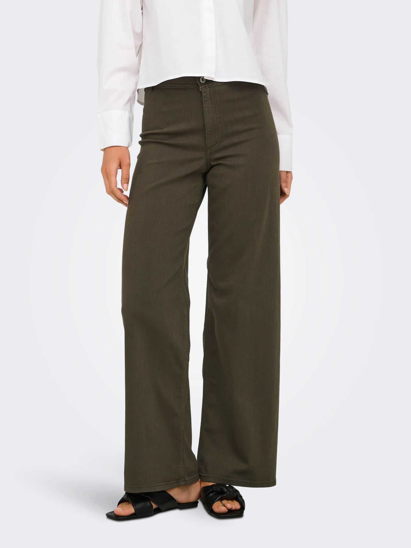 JDYIRIS STRETCH HW WIDE PANT PNT NOOS Slate Black - 3