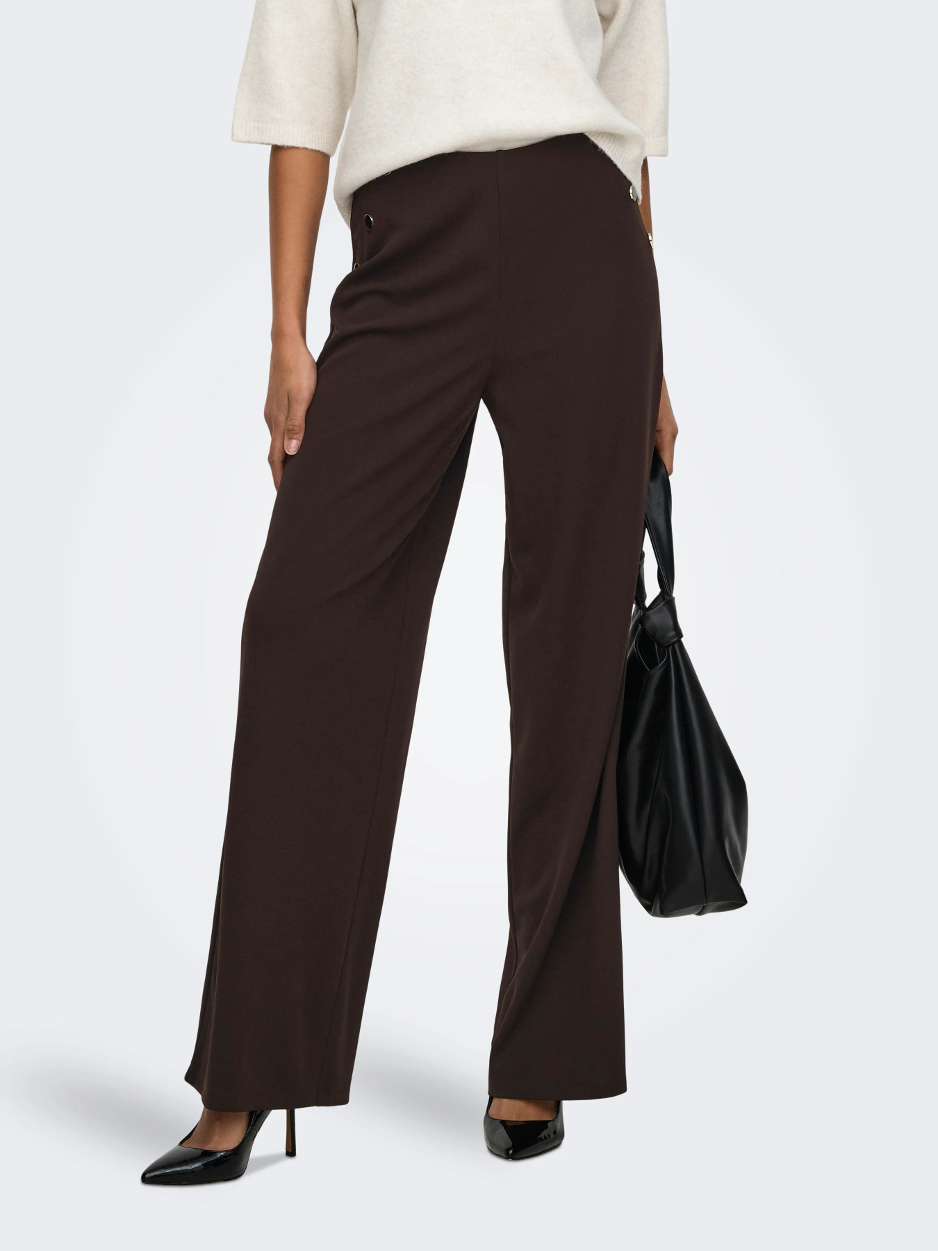 JDYGEGGO LIFE BUTTON PANT JRS NOOS Chocolate Torte - 4