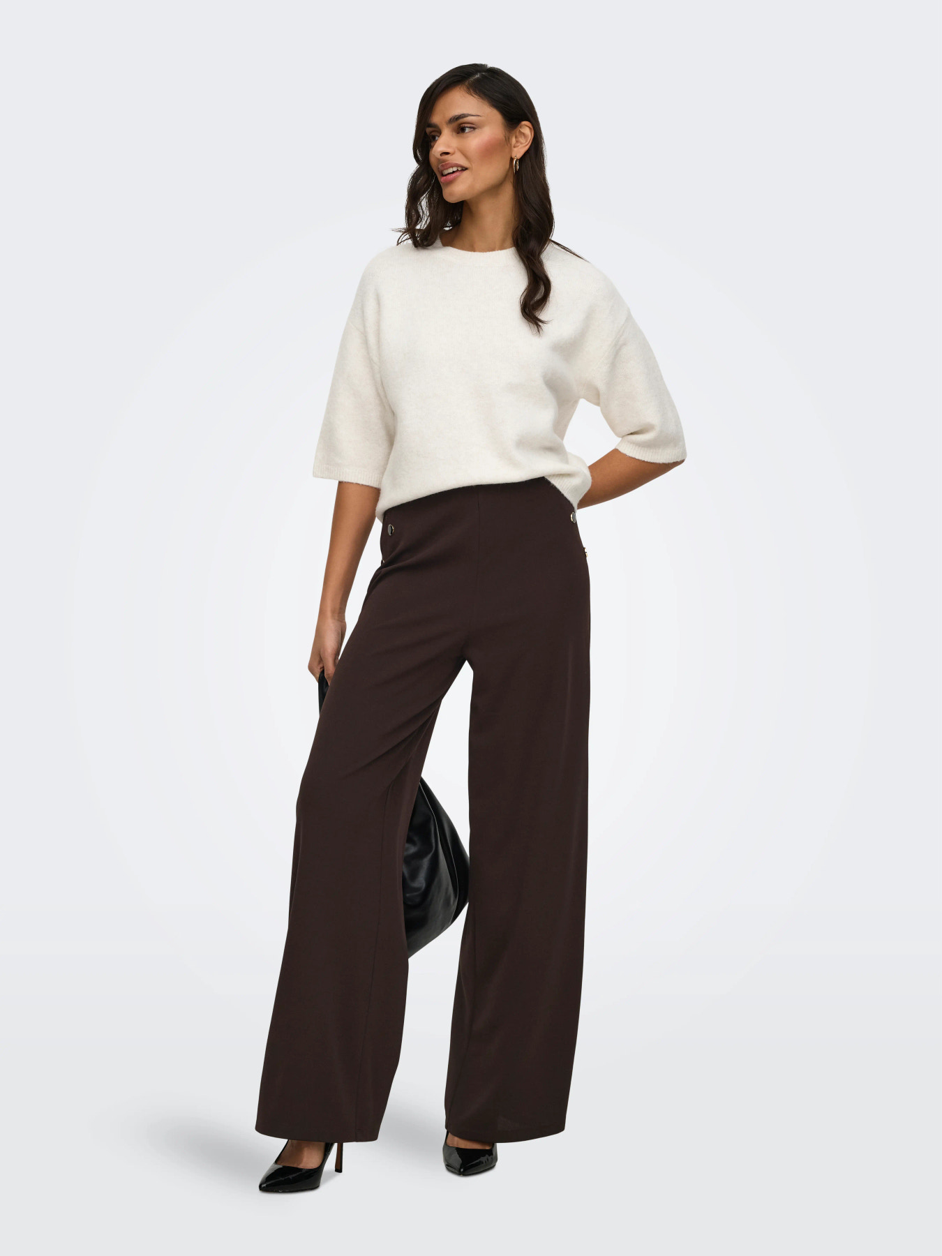 JDYGEGGO LIFE BUTTON PANT JRS NOOS Chocolate Torte - 3