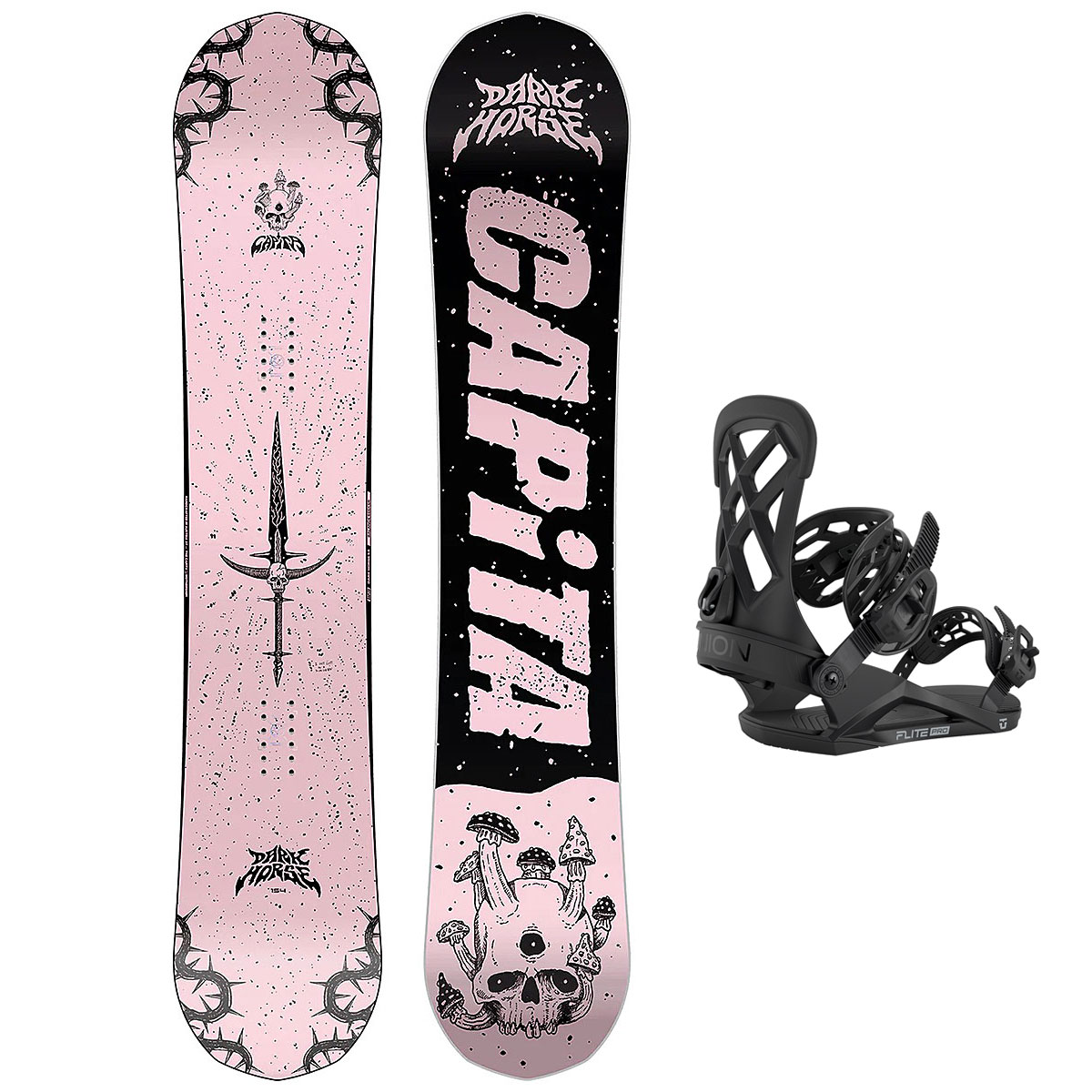 Capita Snowboardpaket - Dark Horse 154 + Union Flite Pro Black M
