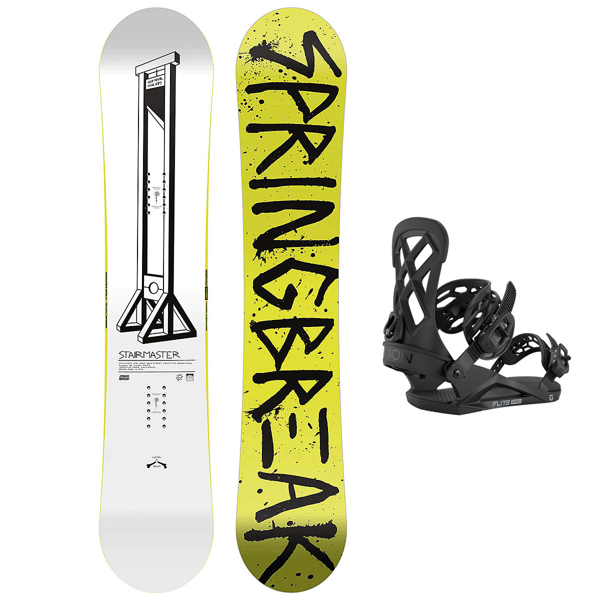 Capita Snowboardpaket - SB Stairmaster 154 + Union Flite Pro Black M