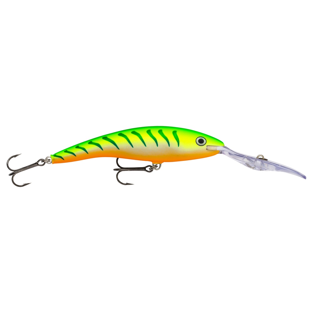 The Rapala Deep Tail Dancer is a balsa wobbler that has an oversized deep-diving spoon that allows this model to dive down to 9 meters deep.