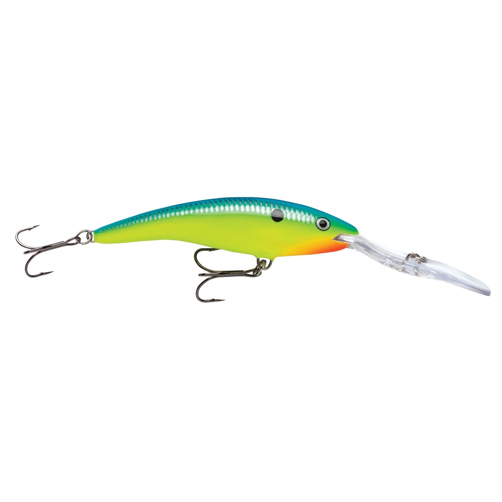 The Rapala Deep Tail Dancer is a balsa wobbler with a deep-drawing spoon that allows this model to dive down to 12 meters.