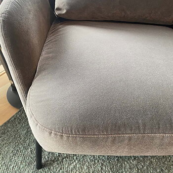 Alex Fåtölj + Fotpall (Velvy 8 Dark grey) - Designfynd/Skyltex* - Sits