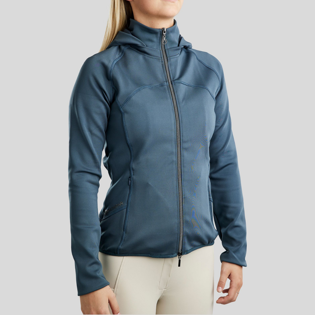 MONTAR MOBLAIR FULL ZIP SOFTSHELL GUN METAL CRYSTAL LOGO - DARK SLATE