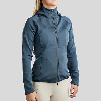 MONTAR MOBLAIR FULL ZIP SOFTSHELL GUN METAL CRYSTAL LOGO - DARK SLATE