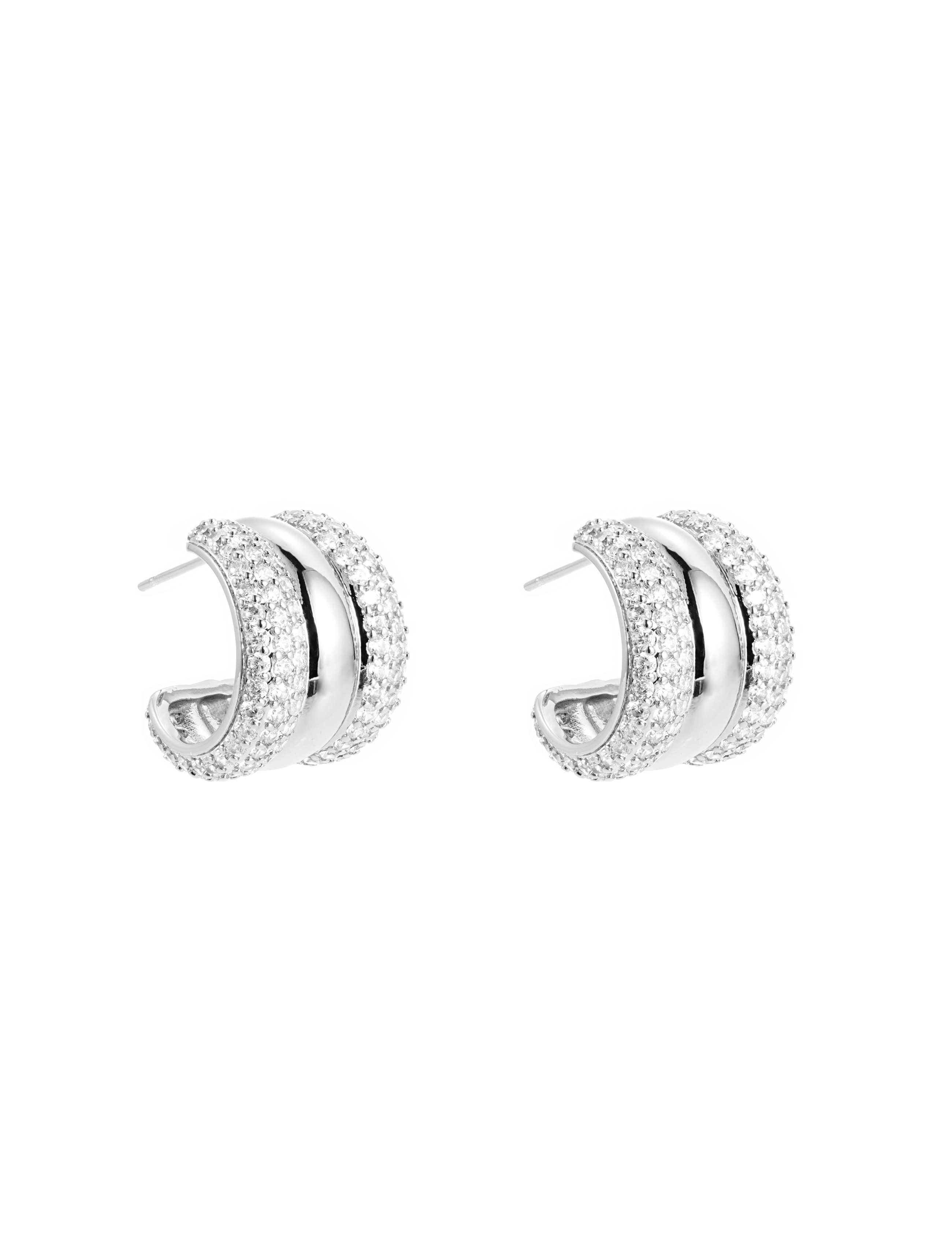 Sassy crystal creol silver - 2