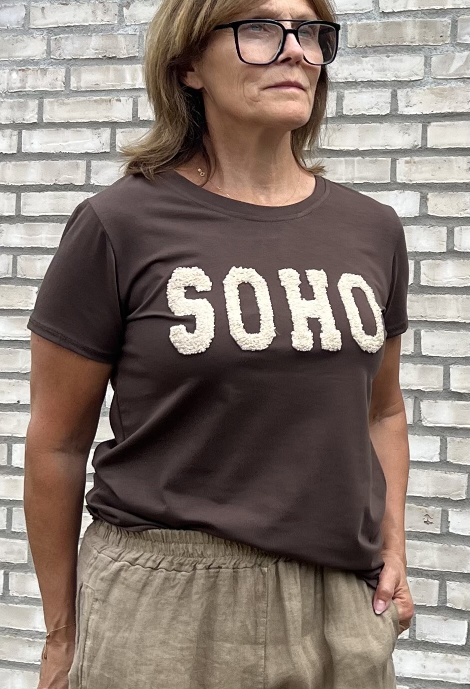 Marta T-shirt Herdis Brun/Beige - 2