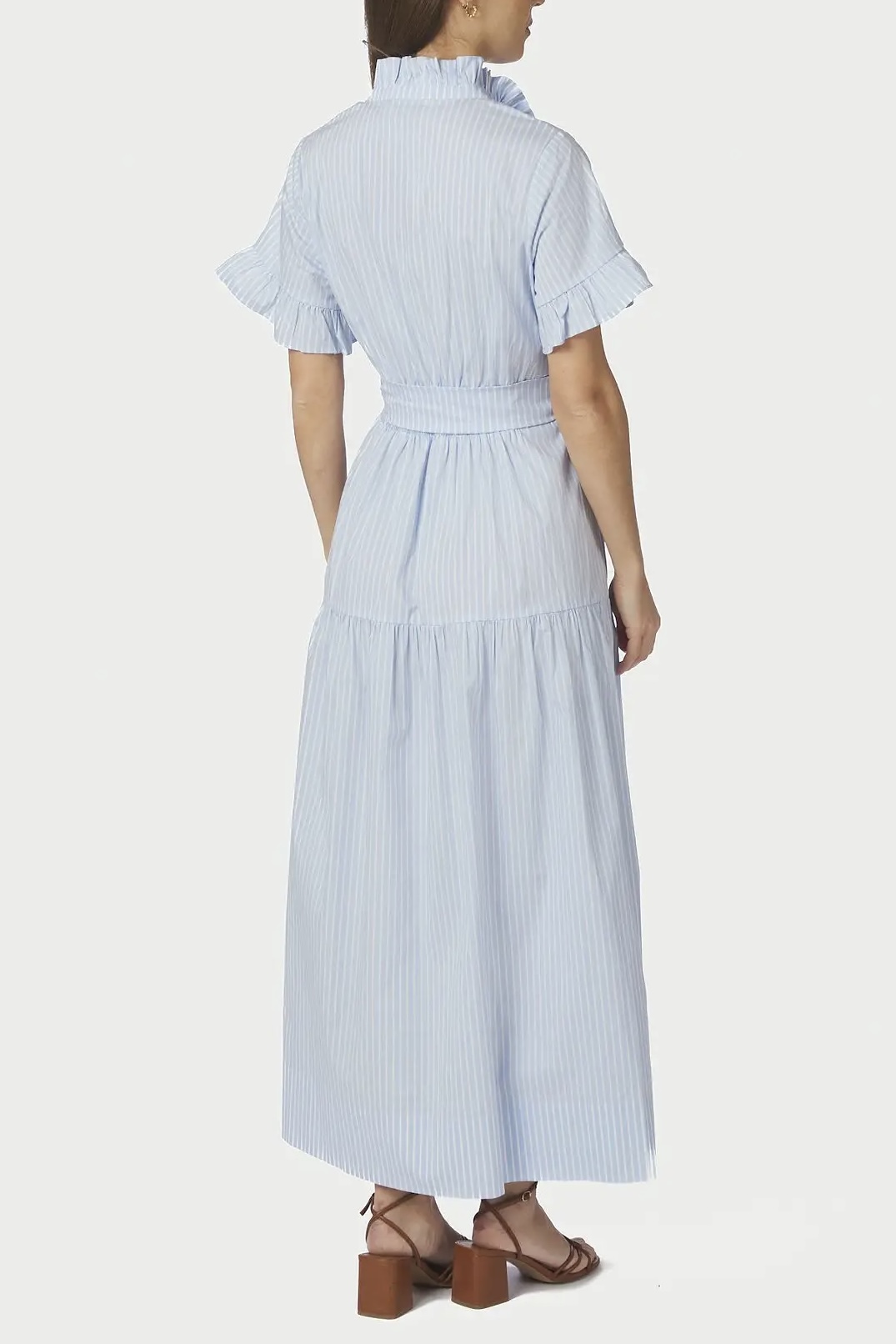 Neo Noir  - Nellie Soft Stripe Dress Light Blue - 2