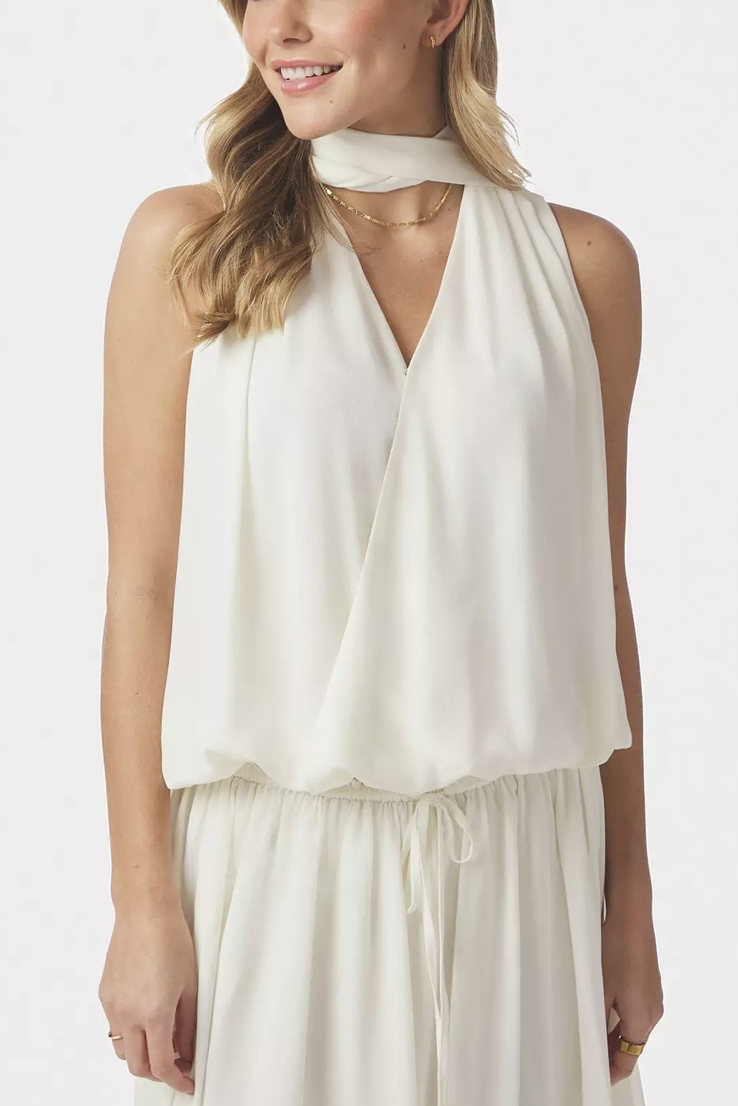 Neo Noir - Inge Chiffon Top Off White