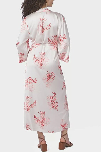 Neo Noir  - Shane Coral Wrap Dress  Coral