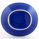 Birger Kaipiainen (Florence 1984) Blue Oval Plate with Pearls 25 cm (2)