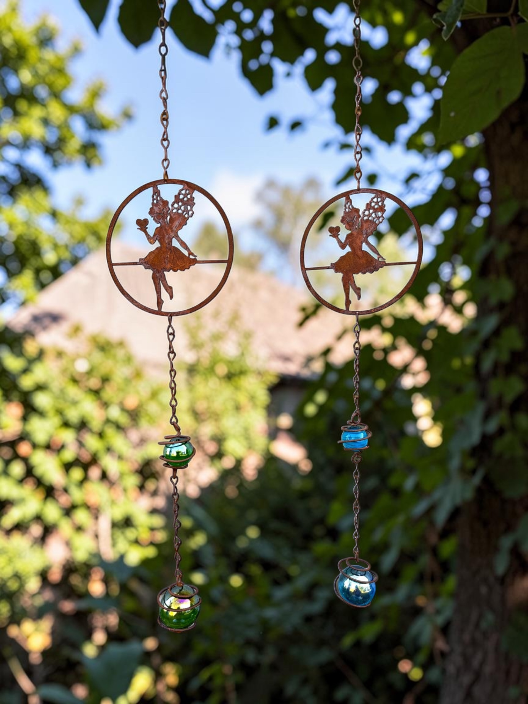 Mobile with fairy and glass balls 